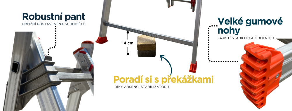 ATLANTA Viceucelovy 2 dilny profesionalni zebrik detail 1